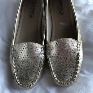 SPERRY TOP SIDER GOLD LOAFERS